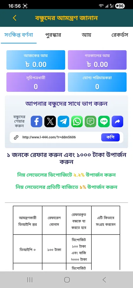 L444 রেফারেল প্রোগ্রাম স্ক্রিন